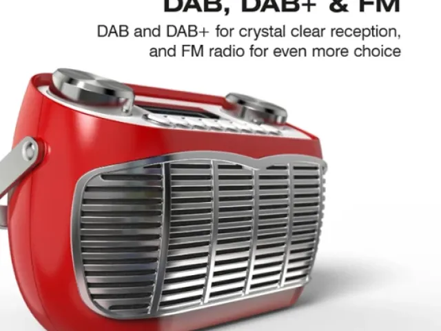Detroit Retro DAB Radio by Audible Fidelity - Red - SALE PRICE!!