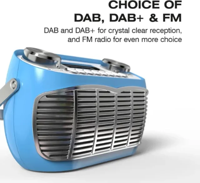 Detroit Retro DAB Radio by Audible Fidelity - Blue - SALE PRICE!!