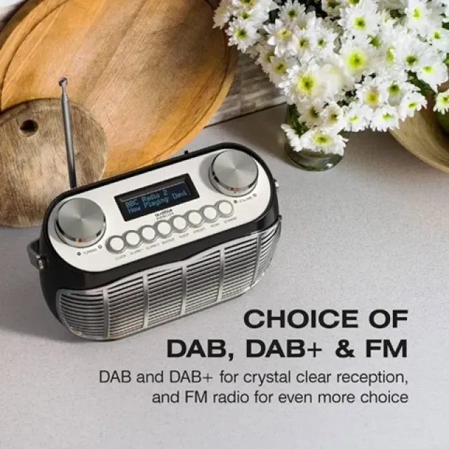 Detroit Retro DAB FM Radio by Audible Fidelity - Black - SALE PRICE!!